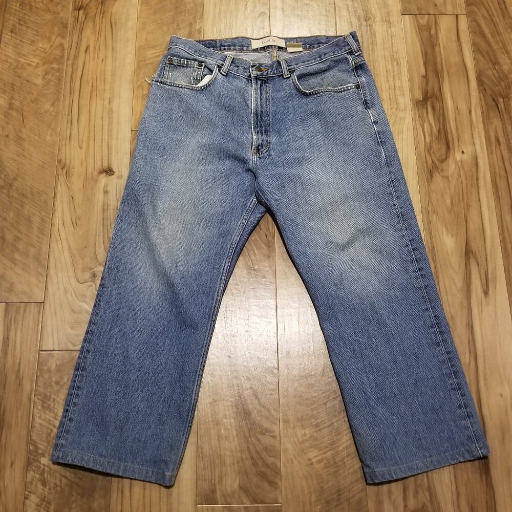 Vintage Gap Boot Fit Blue Jeans Mens 35x25 Distressed USA Made